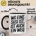 Susi Tasse Geschenk Wo Eine Susi Ist Ist Auch Ein Weg Geschenkidee Becher mit Name Schwarz Trendation