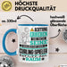 Curling-Spieler Geschenk Tasse Lustiger Spruch Erheben Sie Sich Der Curling-Spieler Betritt den Raum Blau Trendation