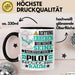 Pilot Geschenk Tasse Lustiger Spruch Erheben Sie Sich Der Pilot Betritt den Raum Schwarz Trendation