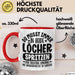 Humor Tasse Geschenk Mit Spruch Du Musst Immer In Beide Löcher Spritzen Kaffee-Becher Rot Trendation
