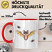 Vampir Fledermaus Halloween Feier Tasse Geschenk Lustige Geschenkidee Spruch Rot Trendation