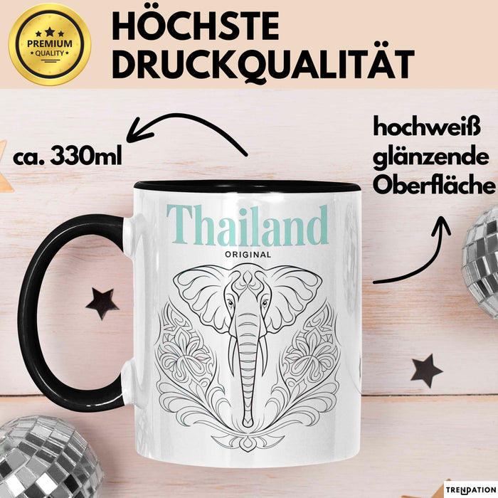 Bangkok Thailand Elefant Tasse Geschenk Lustige Geschenkidee Spruch Trendation