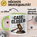 Richter Tasse Geschenkidee Fall abgeschlossen Gericht Held Geschenkidee Lustig Grün Trendation