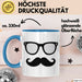 Hipster Tasse Geschenkidee für Trendsetter Blau Trendation