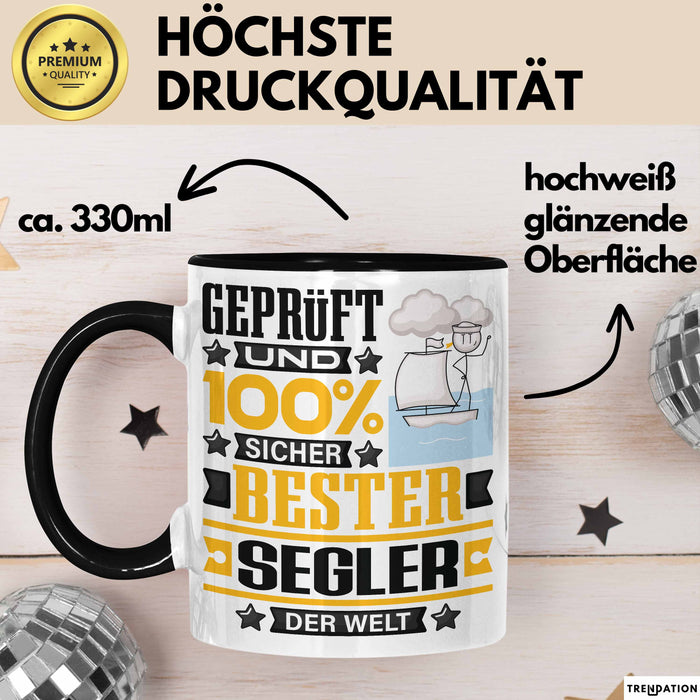 Segler Geschenk Lustiger Spruch für Segler Geschenkidee Bester Segler Der Welt Schwarz Trendation