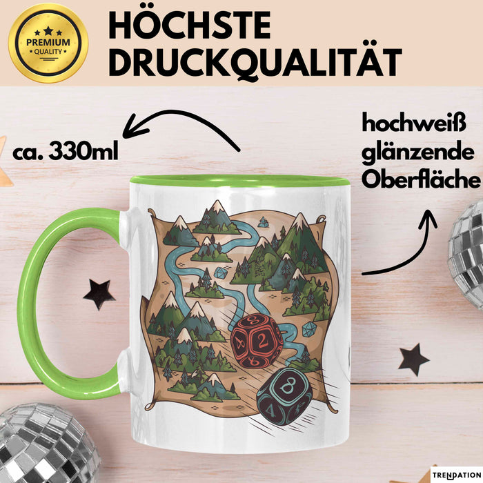 Brettspielfan Tasse Geschenkidee Tabletop Gamer Lustiger Geschenkidee Lustig Grün Trendation