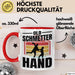 Handball Geschenk Tasse Geschenkidee Handball-Spieler Handballspielerin Mädchen Jungs Kaffee-Becher Old Schmetterhand Rot Trendation