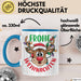 Weihnachten Tasse Geschenk Frohe Weihnachten Rentier Geschenkidee Weihnachtszeit Kaffee-Becher Blau Trendation
