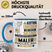 Maler Geschenk Tasse Lustiger Spruch Erheben Sie Sich Der Maler Betritt den Raum Blau Trendation