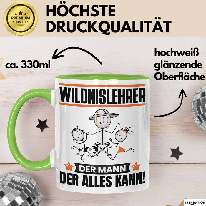 Wildnislehrer Tasse Geschenk für Wildnislehrer Der Mann Der Alles Kann Geschenkidee zum Geburtstag Grün Trendation