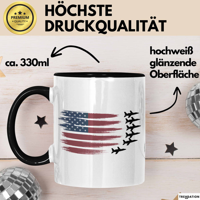 Luftwaffensoldat Pilot USA Flagge Tasse Geschenk Lustige Geschenkidee Spruch Trendation