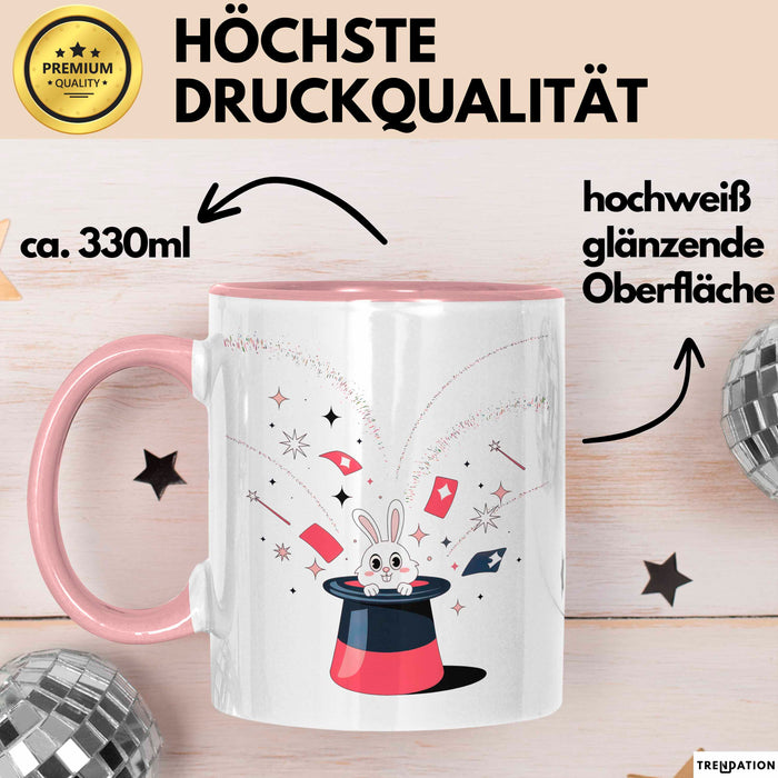 Zauberer Tasse Geschenk Lustige Geschenkidee Spruch Für Magie Fans Rosa Trendation