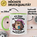 Sarkastische Eule Tier Kaffee Tasse Geschenk Lustige Geschenkidee Spruch Ich Darf So Aussehen Ich Hatte Nachtschicht Grün Trendation
