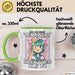 Anime Tasse Verrückt Ich Bin Nicht Verrückt Ich Bin Nur Kreativer Als Du Geschenk Mädchen Kreativ Kaffee-Becher Grün Trendation