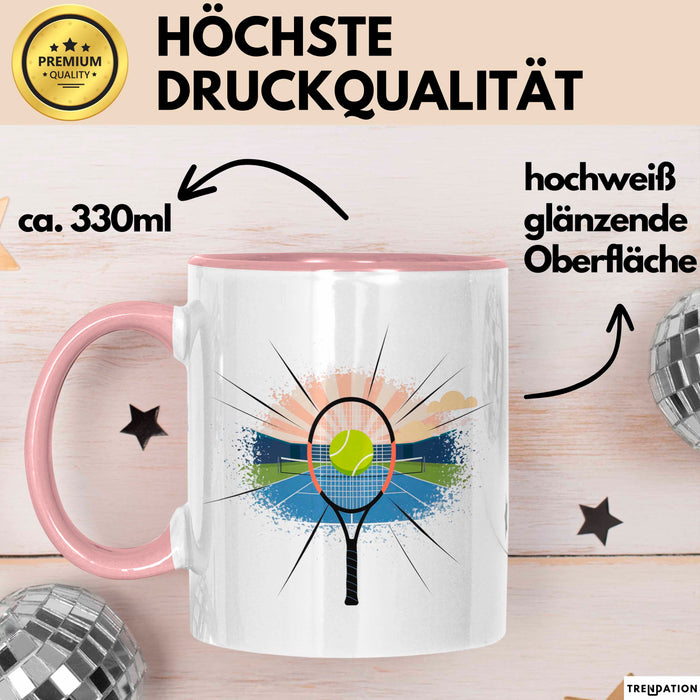 Tennisspieler Tasse Geschenk Lustige Geschenkidee Spruch Für Platz Champions Rosa Trendation
