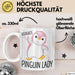 Lustige Tasse Geschenk Verrückte Pinker Pinguin Spruch Weiß Trendation