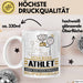 Athlet Geschenk Tasse Ich Bin Athlet Aber Sag Doch Einfach Superheld Lustige Geschenkdiee für Athlet Kaffee-Becher Weiß Trendation