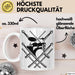 Drummer Schlagzeug-Spieler Geschenk Tasse Geschenkidee Kaffee-Becher Schlagzeuger Schlagzeug Stick Weiß Trendation