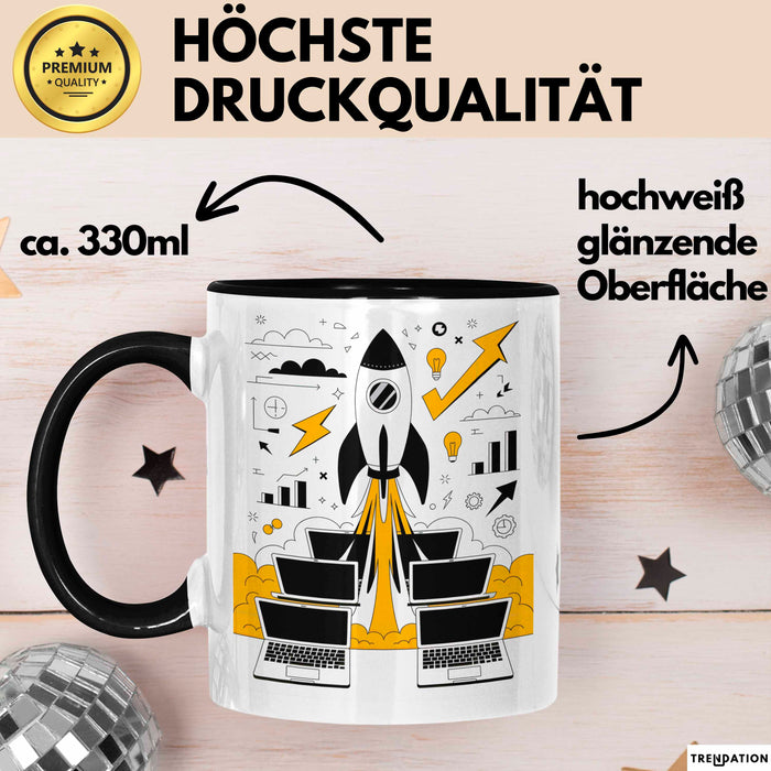 Startup Gründer Tasse Geschenk Lustige Geschenkidee Spruch Für Hustle Erbauer Trendation