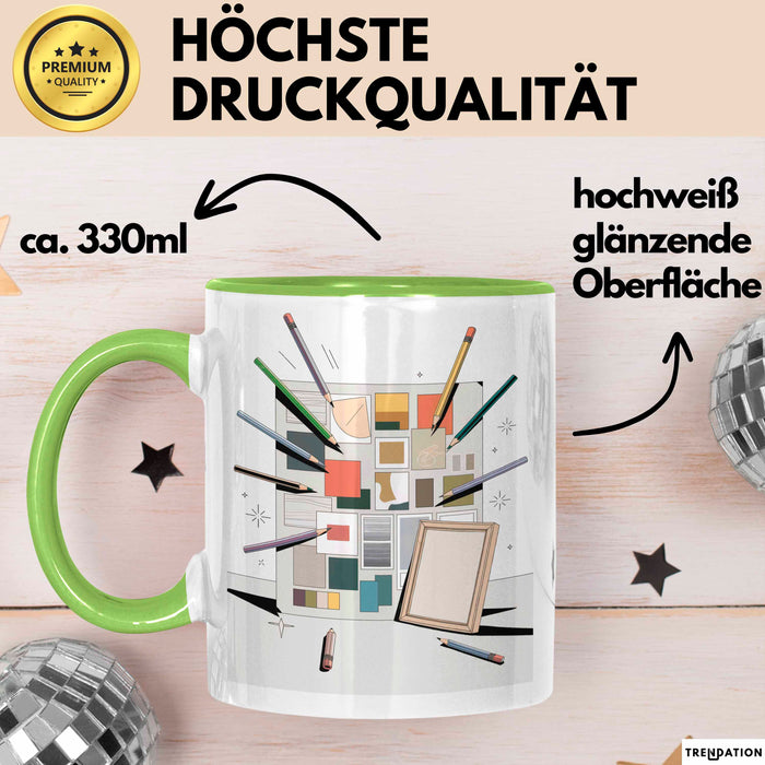 Art Direktor Tasse Geschenk Lustige Geschenkidee Spruch Für Visuelle Leiter Grün Trendation