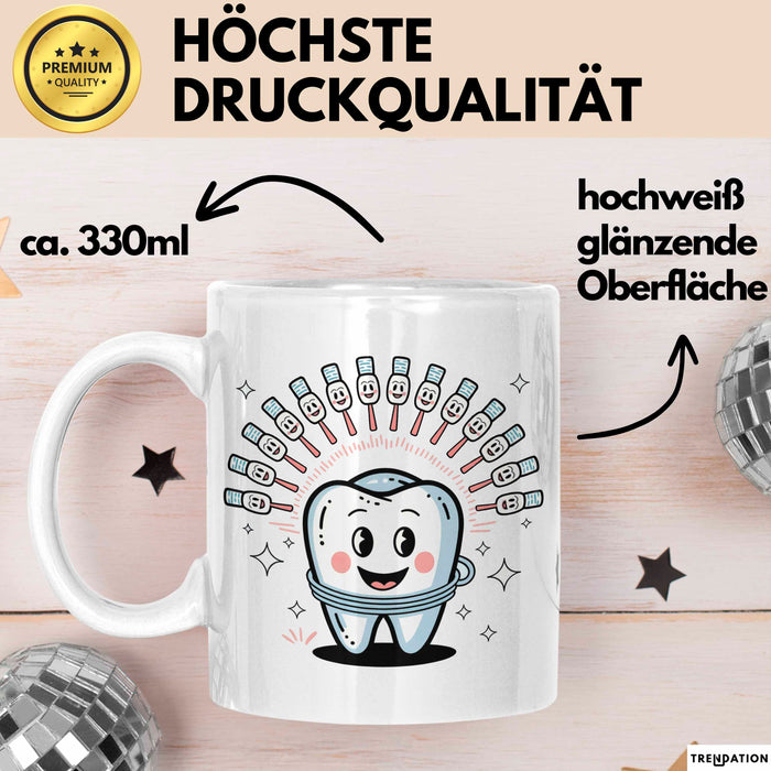 Zahnarzt Tasse Geschenk Lustige Geschenkidee Spruch Für Lächeln Macher Weiß Trendation