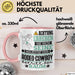 Rodeo-Cowboy Geschenk Tasse Lustiger Spruch Erheben Sie Sich Der Rodeo-Cowboy Betritt den Raum Rosa Trendation