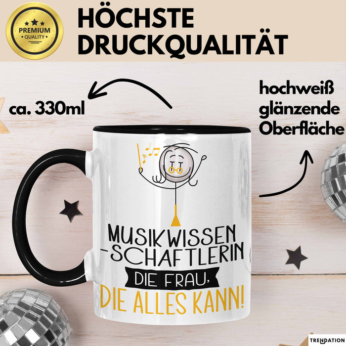 Musikwissenschaftlerin Geschenk Tasse Becher Die Frau Die Allen Kann Geschenkidee für eine Musikwissenschaftlerin Lustig Trendation