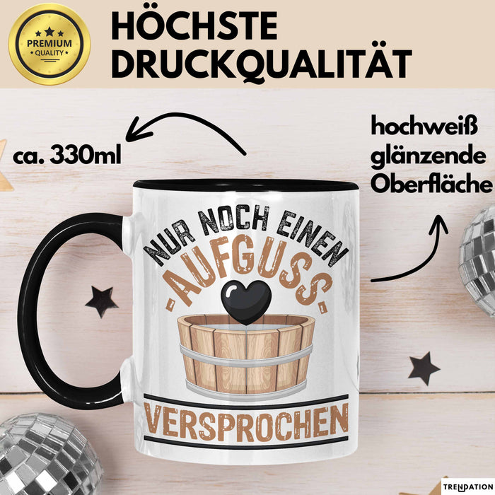 Lustige Tasse Geschenk Aufguss Versprochen Witziger Becher Schwarz Trendation