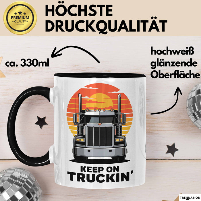 LKW Fahrer Tasse Geschenk Lustige Geschenkidee Spruch Für Straßen Krieger Trendation