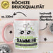Sammler Geschenk Tasse Ich Bin Sammler Aber Sag Doch Einfach Superheld Lustige Geschenkdiee für Sammler Kaffee-Becher Rosa Trendation