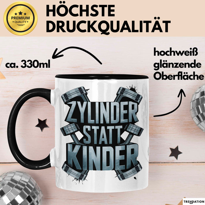 Automechaniker Tasse Geschenk Lustige Geschenkidee Spruch Zylidner Statt Kinder Trendation