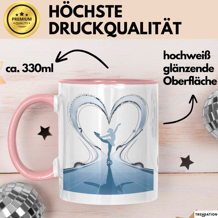 Eiskunstläufer Tasse Geschenk Lustige Geschenkidee Spruch Für Eis Künstler Rosa Trendation