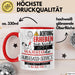 Hundegassi-Service Tasse Geschenk Lustiger Spruch Bitte Erheben Sie Sich Seine Majestät Die Hundegassi-Service Betritt Den Raum Rot Trendation