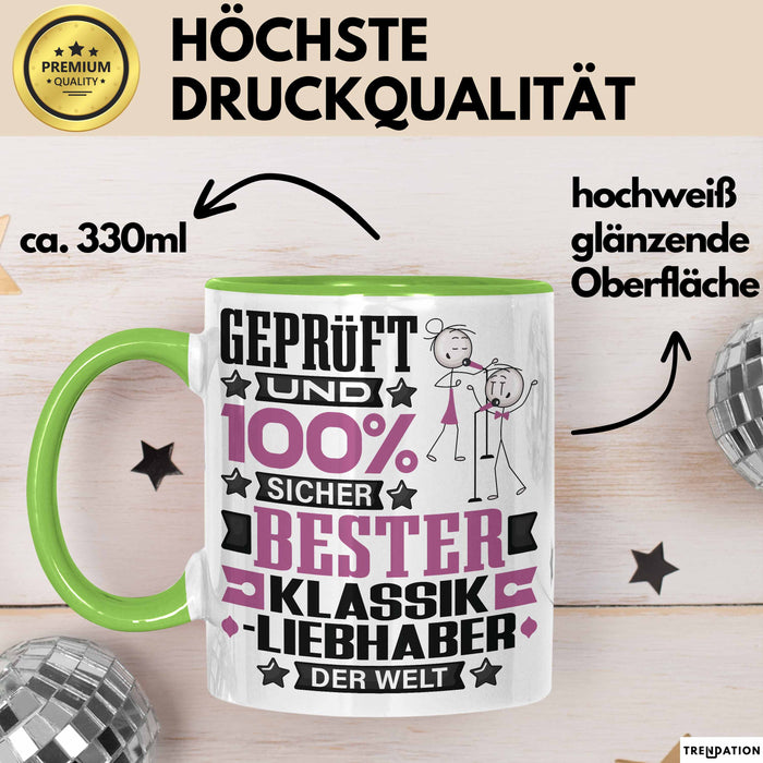 Klassikliebhaber Geschenk Lustiger Spruch für Klassikliebhaber Geschenkidee Bester Klassikliebhaber Der Welt Grün Trendation
