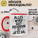 Heidrun Tasse Geschenk Alles Ist Gut Heidrun Ist Jetz Da Geschenkidee Becher mit Name Rot Trendation