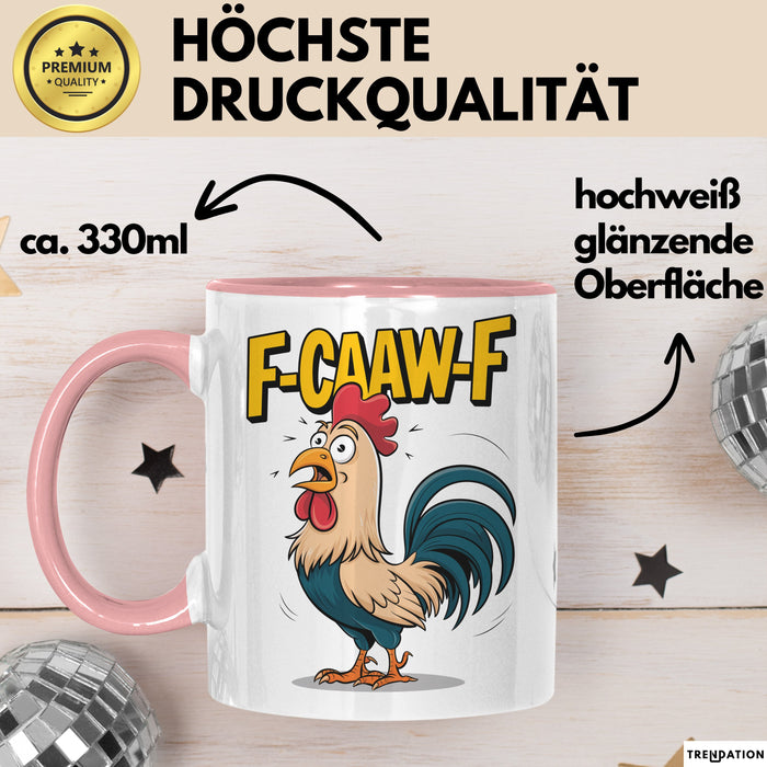 Hahn Tasse Geschenk F-Caaw-F Lustige Geschenkidee Vogel Bauernhof