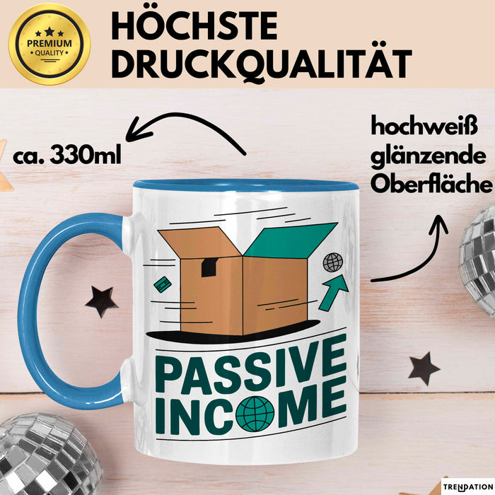 Dropshipper Tasse Geschenkidee für passives Einkommen Blau Trendation