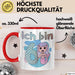 6. Geburtstag Mädchen Geschenk Meerjungfrau Geschenk Tasse für Mädchen Nymphe Nixe Becher Grafik Rot Trendation
