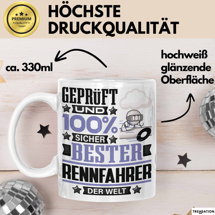 Rennfahrer Geschenk Lustiger Spruch für Rennfahrer Geschenkidee Bester Rennfahrer Der Welt Weiß Trendation