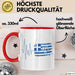 Griechenland Tasse Geschenk Grieche Flagge Herz Kaffee-Becher Rot Trendation