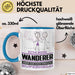 Wanderer Geschenk Tasse Ich Bin Wanderer Aber Sag Doch Einfach Superheld Lustige Geschenkdiee für Wanderer Kaffee-Becher Blau Trendation