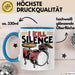 Schlagzeug-Spieler Geschenk Drummer Tasse Geschenkidee Spruch I Kill Silence Bandmitglied Schlagzeuger Blau Trendation