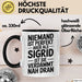 Sigrid Tasse Geschenk Niemand Ist Perfekt Sigrid Verdammt Nah Dran Geschenkidee Schwarz Trendation