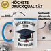 Schüler Abschluss Tasse Geschenk Lustige Geschenkidee Spruch Glückwunsch Zum Bachelor Blau Trendation