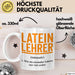 Lateinlehrer Unterricht Tasse Geschenk Lustige Geschenkidee Spruch Latein Lehrer Weiß Trendation