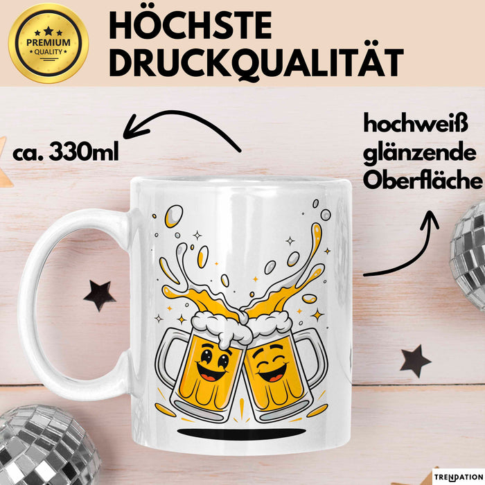 Bier Fan Tasse Geschenk Lustige Geschenkidee Spruch Für Bier Liebhaber Weiß Trendation