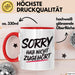 Sarkasmus Sarkastisch Tasse Geschenk Lustige Geschenkidee Sorry Hab Nicht Zugehört Rot Trendation