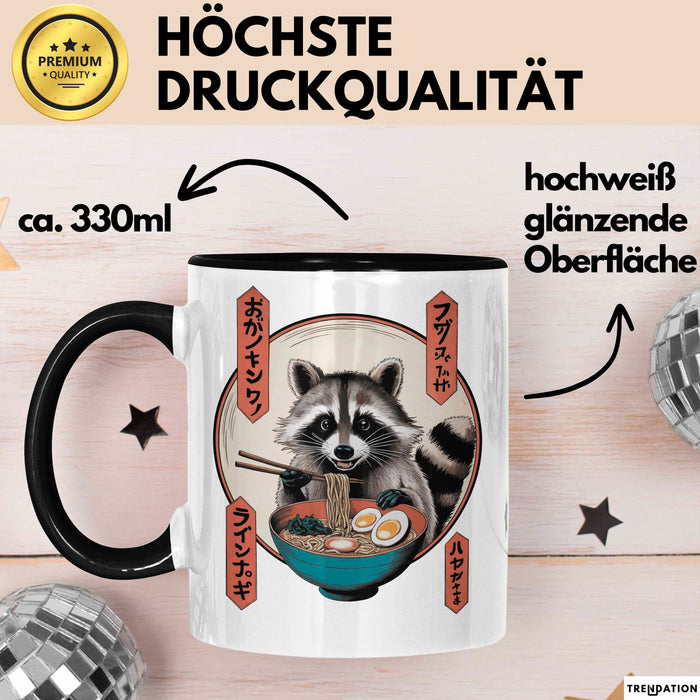 Waschbär Tierliebhaber Ramen Tasse Geschenk Lustige Geschenkidee Spruch Trendation