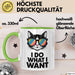 Sarkastische Katze Sarkasmus Tasse Geschenk Lustige Geschenkidee Spruch Ich Mache Was Ich Will Grün Trendation