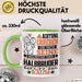 Halbbruder Geschenk Tasse Lustiger Spruch Erheben Sie Sich Der Halbbruder Betritt den Raum Grün Trendation